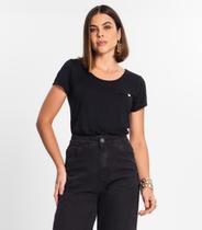 Blusa Feminina Viscotorcion Básica Rovitex Preto