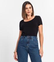 Blusa Feminina Viscotorcion Básica Rovitex Preto Blusa Feminina Viscotorcion Básica Rovitex Preto