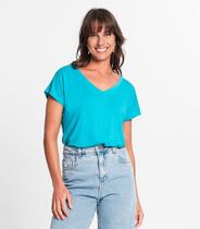 Blusa Feminina Viscotorcion Rovitex Azul