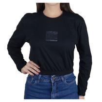 Blusa Feminina Voorth Cropped Preta - 5705A Blusa Feminina Voorth Cropped Preta - 5705A