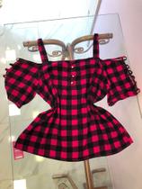 Blusa feminina xadrez feminina