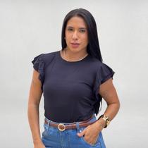 Blusa Feminino Básica Muscle Tee Viscolycra Moda Casual Chic Blusa Feminino Básica Muscle Tee Viscolycra Moda Casual Chic