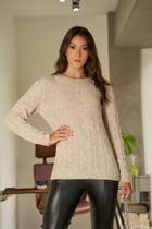 Blusa feminino tricot mousse links- 1118 mimo malhas