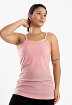 Blusa Fitness Academia Premium Luxo Tela Embutido Rosê MTF38