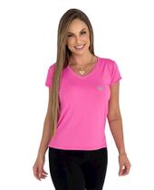 Blusa fitness dry em poliamida gola v