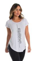 Blusa Fitness Sallada Mista Branca Equilibrio Blusa Fitness Sallada Mista Branca Equilibrio
