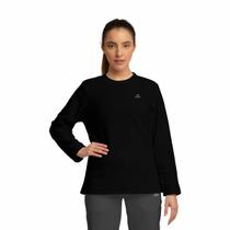 Blusa Fleece Solid Muvin Feminina para Frio Intenso, com Gola Careca e Proteção Solar UV50