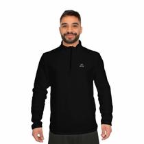 Blusa Fleece Solid Muvin Masculina para Frio Intenso, com Gola Alta, Zíper no Tórax e Proteção UV50