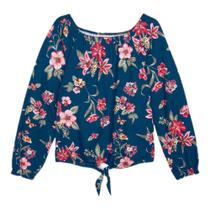 Blusa Floral Manga Longa Malha Menina Marisol Blusa Floral Manga Longa Malha Menina Marisol