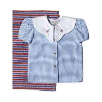 Blusa Floral Para Meninas De 1 a 6 Anos Com Estampa Completa De Lírios Aquáticos, Camisa De Manga
