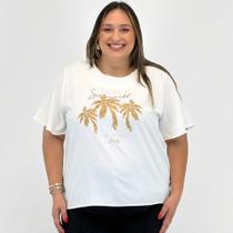 Blusa Formitz Plus Size com Estampa Manga Curta Feminina
