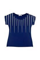 Blusa Forte Japonesa Barrada - Cor do Céu Blusa Forte Japonesa Barrada - Cor do Céu