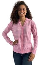 Blusa Frio Cardigan Feminino Tricot Lã Gola V Com Botões463