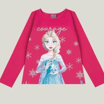 Blusa Frozen Meia Malha Feminino Infantil - Malwee Kids Disney Frozen