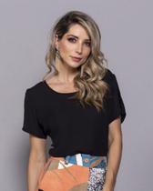 Blusa Gabriela Manga C/ Detalhe