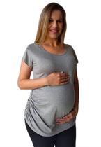Blusa gestante com detalhe lateral roupa de grávida - Calupa