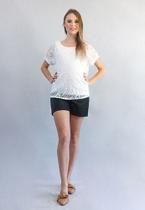 Blusa Gestante Yhasmim Renda - Branco