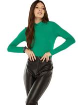 Blusa Gola Alta Cacharrel Feminina Viscolycra Cor Verde Tamanho M