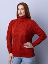 Blusa gola alta com tranças