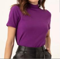 Blusa Gola Alta em Malha Ribana Algodão Blusa Gola Alta em Malha Ribana Algodão
