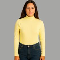 Blusa Gola Alta Feminina Manga Longa Tricot Comfort - Habana Blusa Gola Alta Feminina Manga Longa Tricot Comfort - Habana