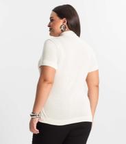 Blusa Gola Alta Feminina Plus Size Secret em Visco Tricô