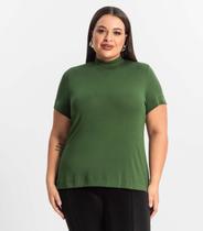 Blusa Gola Alta Feminina Plus Size Secret Glam Verde