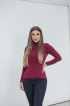 Blusa gola alta manga longa feminina cacharrel