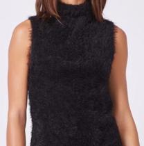 Blusa Gola Alta Pelinho Preto TAM U