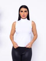 Blusa Gola Alta Sem Bojo Feminina Blusinha Canelada Super Fashion Top