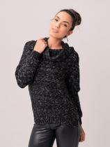Blusa Gola Boba Daiane Preto Mescla