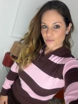 Blusa Gola Polo Listrada para Mulheres Estilo Casual e Confortável