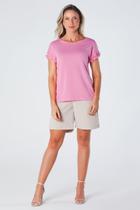 Blusa Gola Redonda com Elástico na Manga Viscolycra Kátia Rosa Iogurte Blusa Gola Redonda com Elástico na Manga Viscolycra Kátia Rosa Iogurte