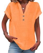 Blusa Grafumo Spring 2026 moderna com decote em V e manga curta feminina Blusa Grafumo Spring 2026 moderna com decote em V e manga curta feminina
