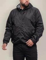 Blusa Grande Impermeável Corta Vento Preto Plus Size Liso Blusa Grande Impermeável Corta Vento Preto Plus Size Liso