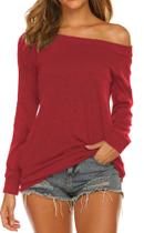 Blusa Halife vermelha sem ombros, manga comprida, primavera, 2GG, feminina Blusa Halife vermelha sem ombros, manga comprida, primavera, 2GG, feminina