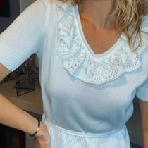 Blusa Helena em Tricô Gola Babado
