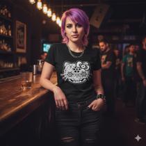 Blusa Hello Kitty Emo Camiseta Baby Look Feminina Sfm272