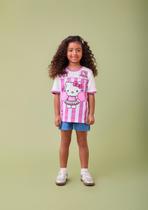 Blusa Hello Kitty Listras e Pompom Torcida Momi
