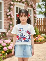 Blusa Hello Kitty na Cidade Com Strass Momi Blusa Hello Kitty na Cidade Com Strass Momi