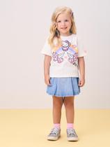 Blusa Hello Kitty Strass Arco Iris Unicórnios Momi