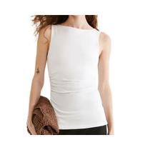 Blusa Hering Acinturada Com Franzido Sem Manga 4Au6 Branco
