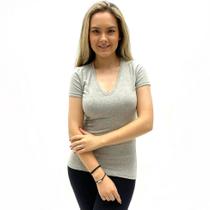 Blusa Hering Básica Gola V Manga Curta Feminina Blusa Hering Básica Gola V Manga Curta Feminina