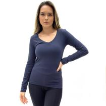Blusa Hering Básica Gola V Manga Longa Feminina
