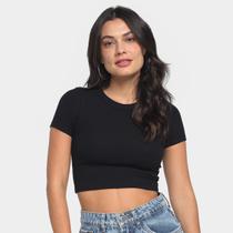 Blusa Hering Cropped Canelada Feminina