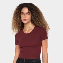 Blusa Hering Cropped Canelada Feminina