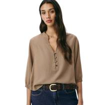 Blusa hering manga 7/8 bufante feminino ref: herhfa3