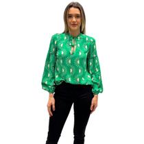 Blusa Hering Manga Longa Gola V Estampada Feminina Blusa Hering Manga Longa Gola V Estampada Feminina