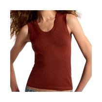 Blusa Hering Sem Manga Decote U Em Tricô K5AG Terracota Blusa Hering Sem Manga Decote U Em Tricô K5AG Terracota