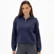 Blusa Hering Tricot Oversized Gola Alta com Zíper Feminina Blusa Hering Tricot Oversized Gola Alta com Zíper Feminina